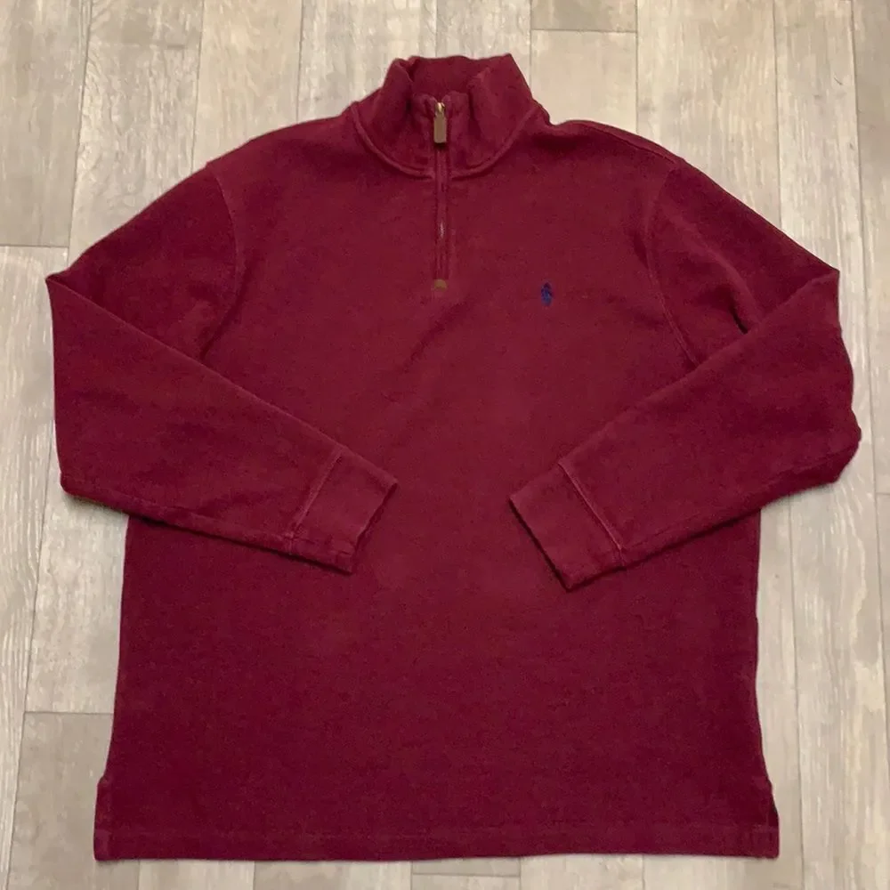 Mens Polo Ralph Lauren Quarter Zip‎ Sweater Pullover